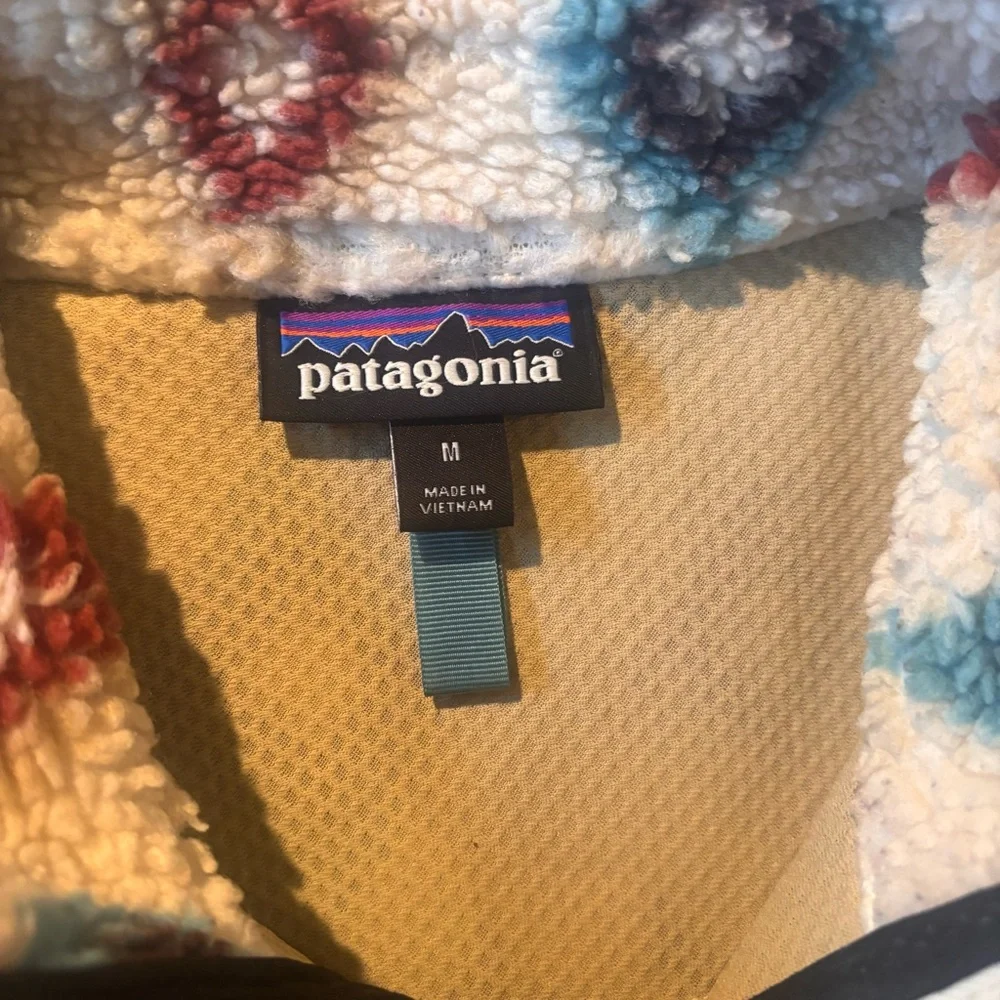 Patagonia Retro X Fleece Vest Full Zip Deep Pile Aztec Southwestern Women Medium - Picture 5 of 6
